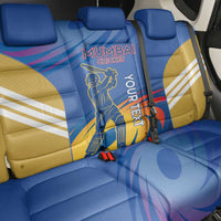 Custom Mumbai India Cricket Back Car Seat Cover Go Champions