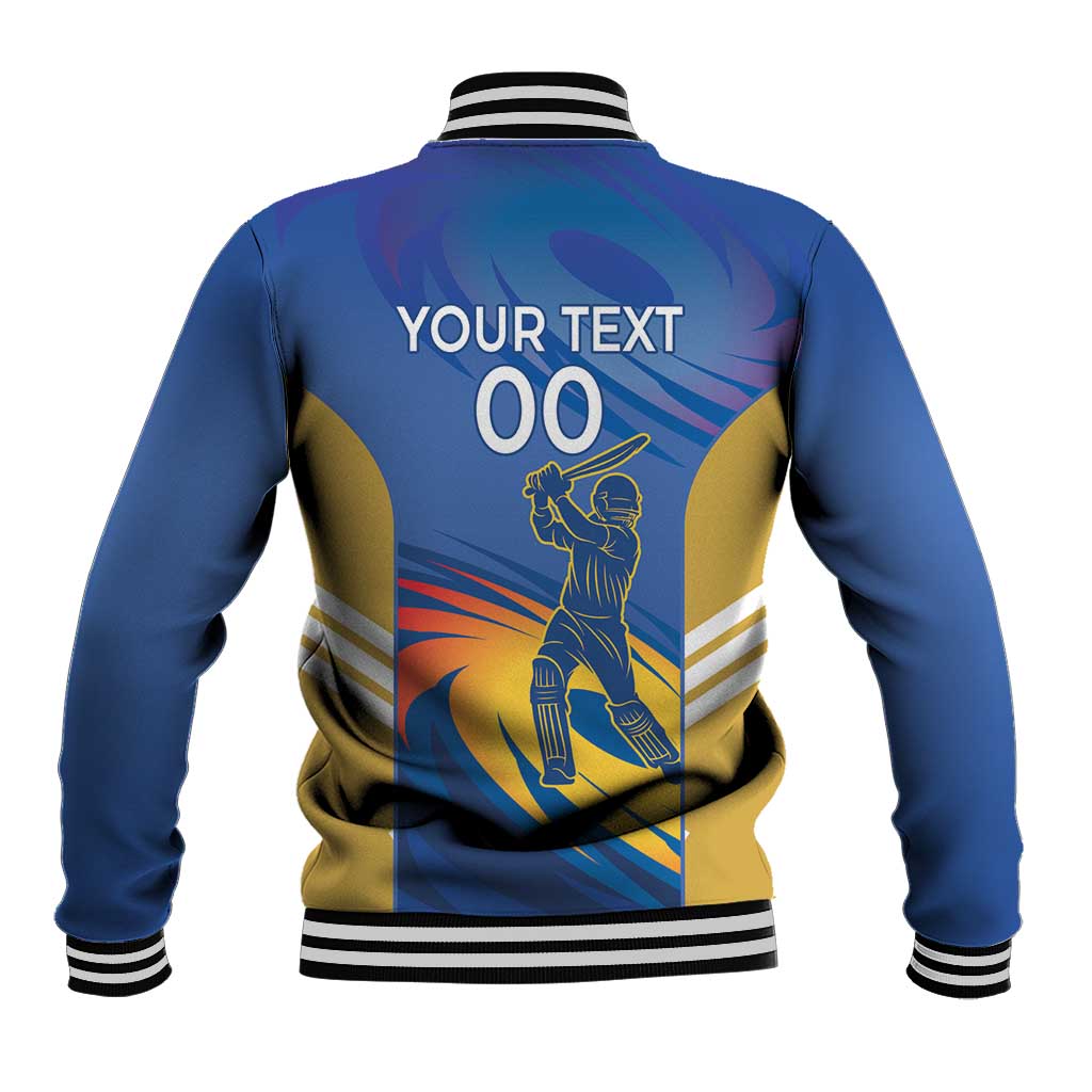 Custom Mumbai India Cricket Baseball Jacket Go Champions