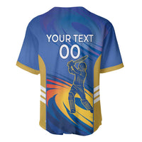 Custom Mumbai India Cricket Baseball Jersey Go Champions