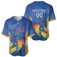 Custom Mumbai India Cricket Baseball Jersey Go Champions
