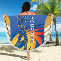 Custom Mumbai India Cricket Beach Blanket Go Champions