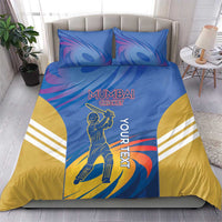 Custom Mumbai India Cricket Bedding Set Go Champions