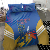 Custom Mumbai India Cricket Bedding Set Go Champions