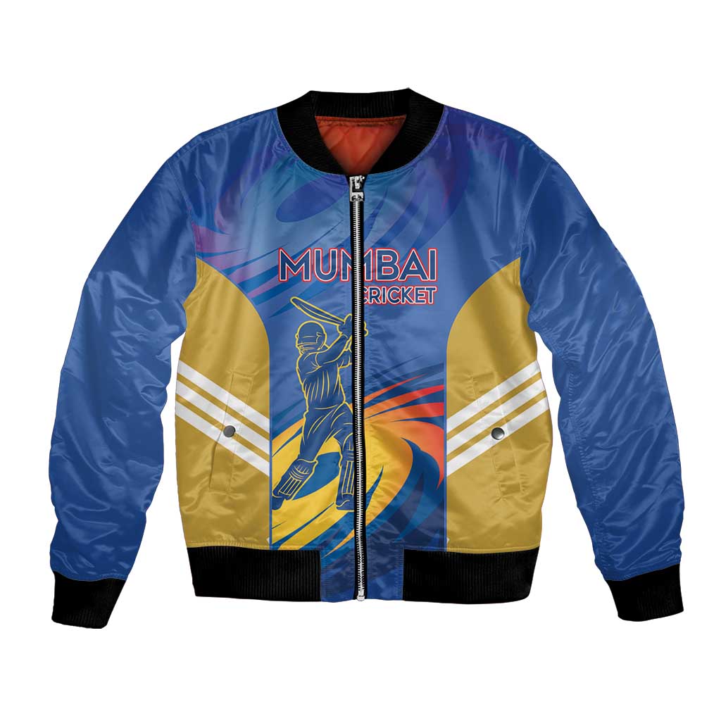 Custom Mumbai India Cricket Bomber Jacket Go Champions