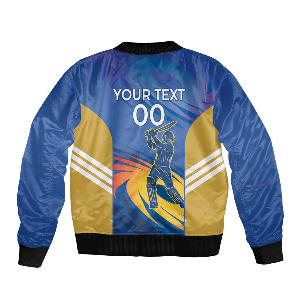 Custom Mumbai India Cricket Bomber Jacket Go Champions