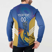 Custom Mumbai India Cricket Button Sweatshirt Go Champions