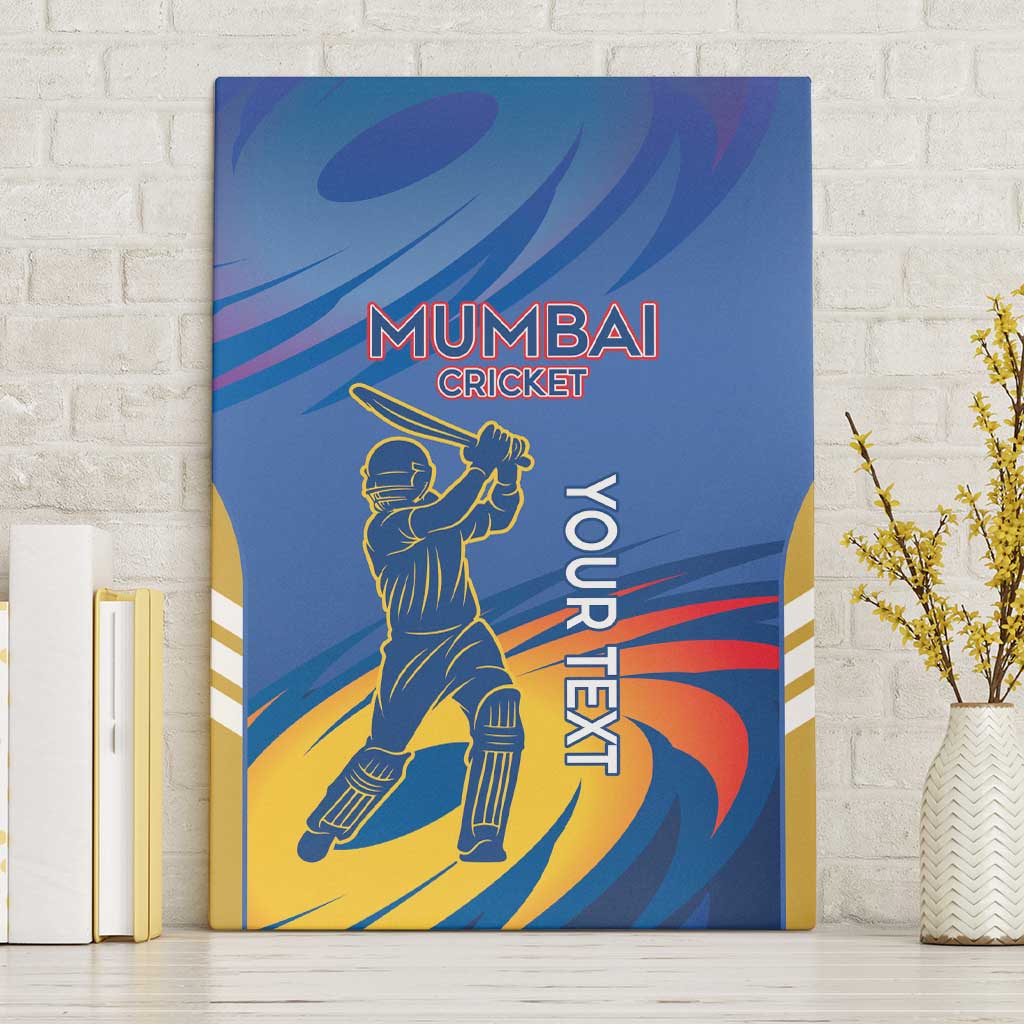 Custom Mumbai India Cricket Canvas Wall Art Go Champions