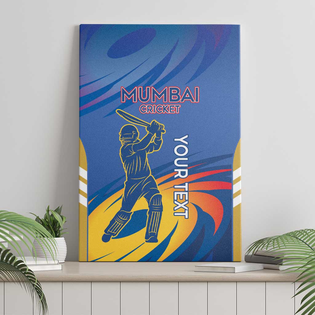 Custom Mumbai India Cricket Canvas Wall Art Go Champions