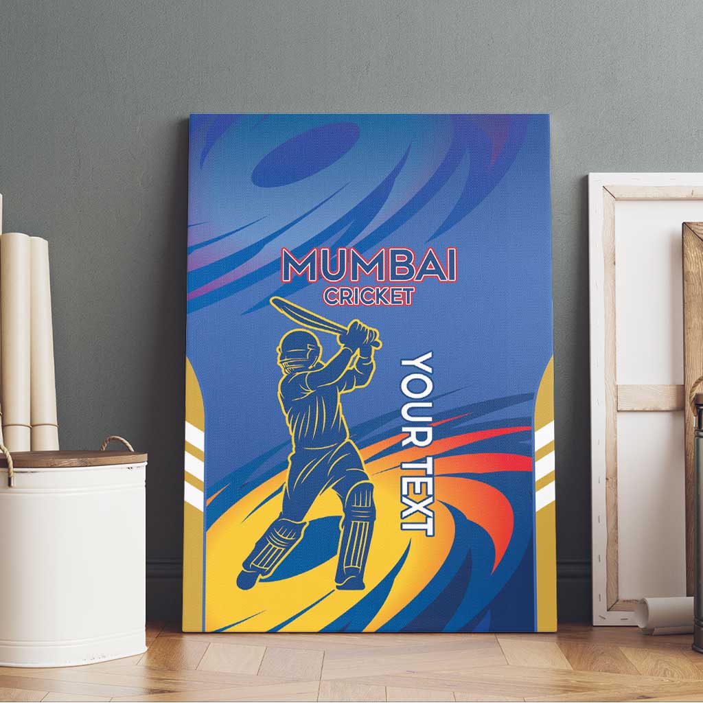 Custom Mumbai India Cricket Canvas Wall Art Go Champions