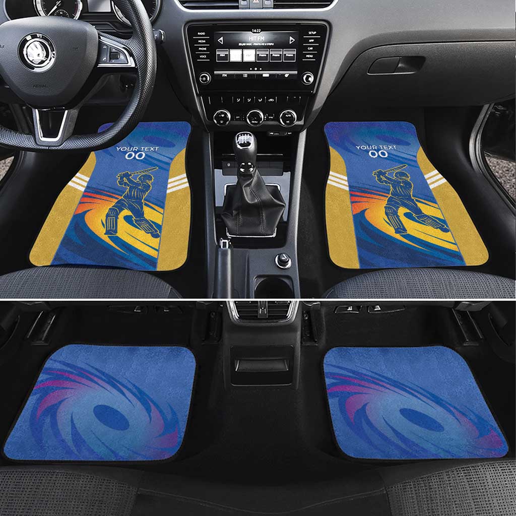 Custom Mumbai India Cricket Car Mats Go Champions