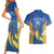 Custom Mumbai India Cricket Couples Matching Short Sleeve Bodycon Dress and Hawaiian Shirt Go Champions