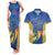Custom Mumbai India Cricket Couples Matching Tank Maxi Dress and Hawaiian Shirt Go Champions