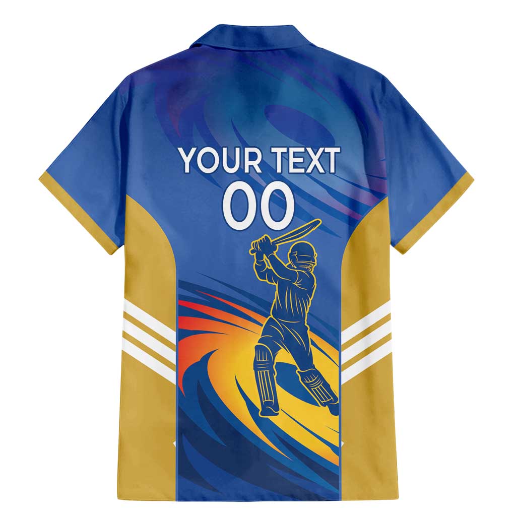 Custom Mumbai India Cricket Family Matching Mermaid Dress and Hawaiian Shirt Go Champions