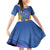 Custom Mumbai India Cricket Family Matching Off Shoulder Short Dress and Hawaiian Shirt Go Champions