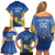 Custom Mumbai India Cricket Family Matching Off Shoulder Short Dress and Hawaiian Shirt Go Champions