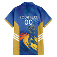 Custom Mumbai India Cricket Family Matching Puletasi and Hawaiian Shirt Go Champions