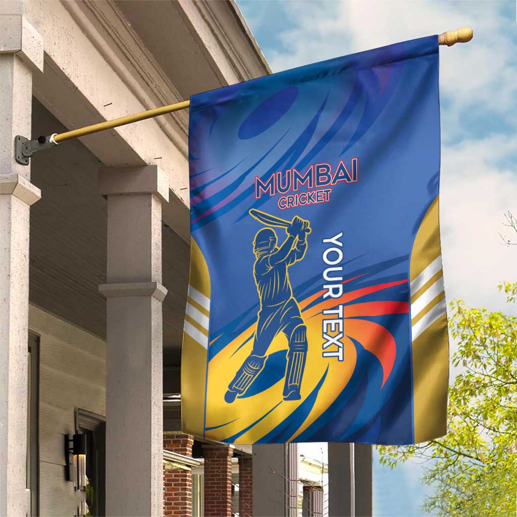 Custom Mumbai India Cricket Garden Flag Go Champions