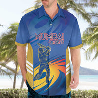 Custom Mumbai India Cricket Hawaiian Shirt Go Champions