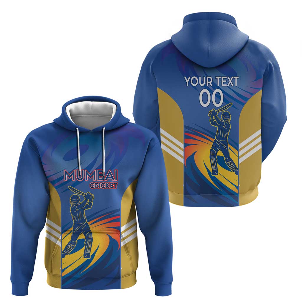 Custom Mumbai India Cricket Hoodie Go Champions