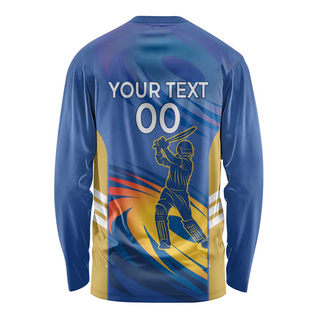 Custom Mumbai India Cricket Long Sleeve Shirt Go Champions