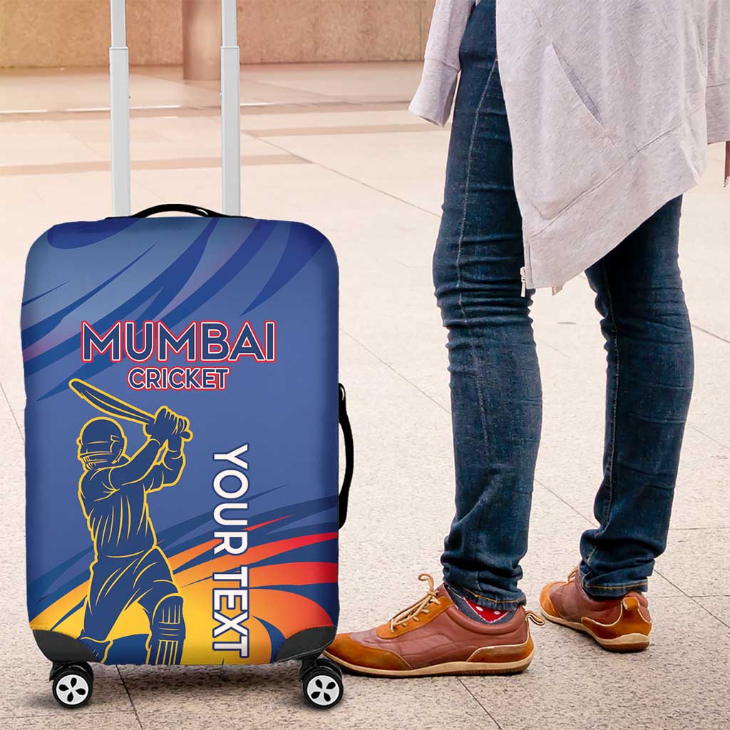 Custom Mumbai India Cricket Luggage Cover Go Champions