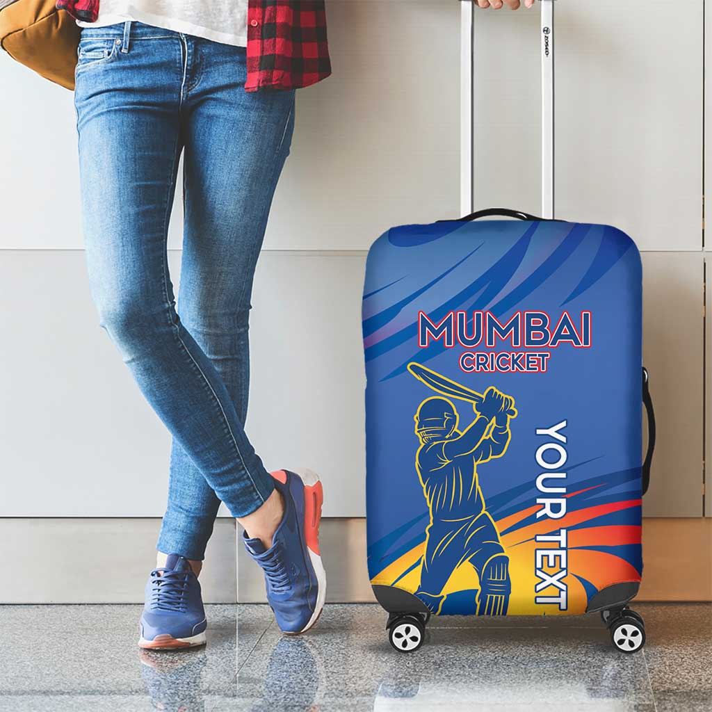 Custom Mumbai India Cricket Luggage Cover Go Champions
