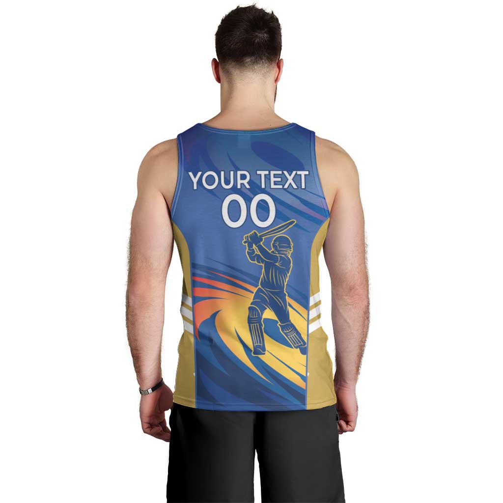 Custom Mumbai India Cricket Men Tank Top Go Champions