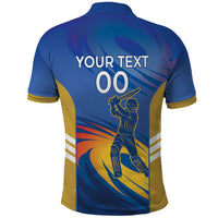Custom Mumbai India Cricket Polo Shirt Go Champions