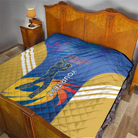 Custom Mumbai India Cricket Quilt Go Champions