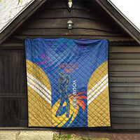 Custom Mumbai India Cricket Quilt Go Champions