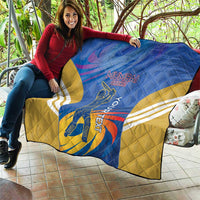 Custom Mumbai India Cricket Quilt Go Champions