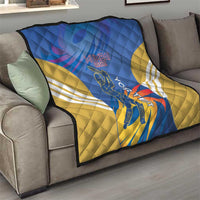 Custom Mumbai India Cricket Quilt Go Champions