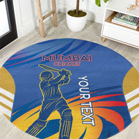 Custom Mumbai India Cricket Round Carpet Go Champions