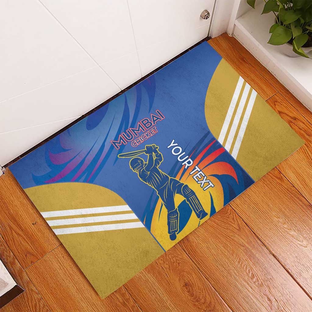 Custom Mumbai India Cricket Rubber Doormat Go Champions