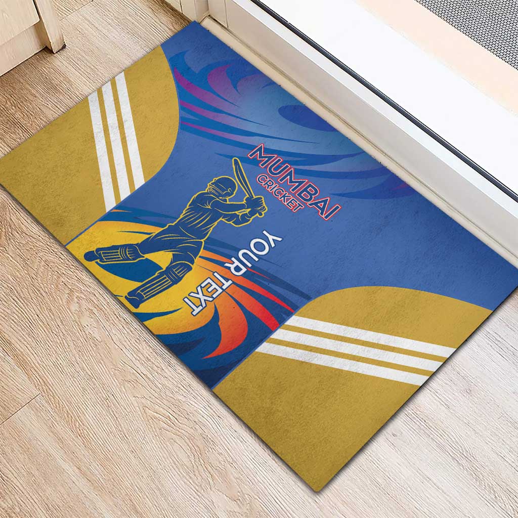 Custom Mumbai India Cricket Rubber Doormat Go Champions