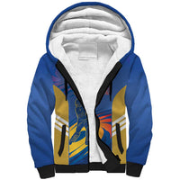 Custom Mumbai India Cricket Sherpa Hoodie Go Champions