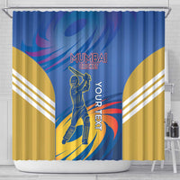 Custom Mumbai India Cricket Shower Curtain Go Champions
