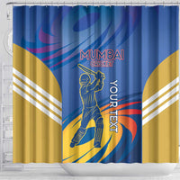 Custom Mumbai India Cricket Shower Curtain Go Champions