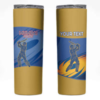 Custom Mumbai India Cricket Skinny Tumbler Go Champions