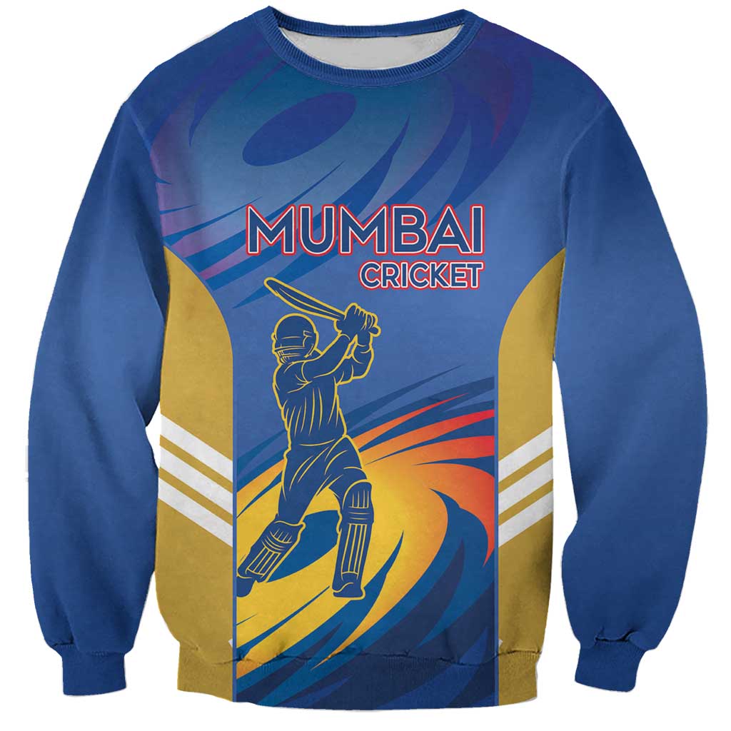 Custom Mumbai India Cricket Sweatshirt Go Champions
