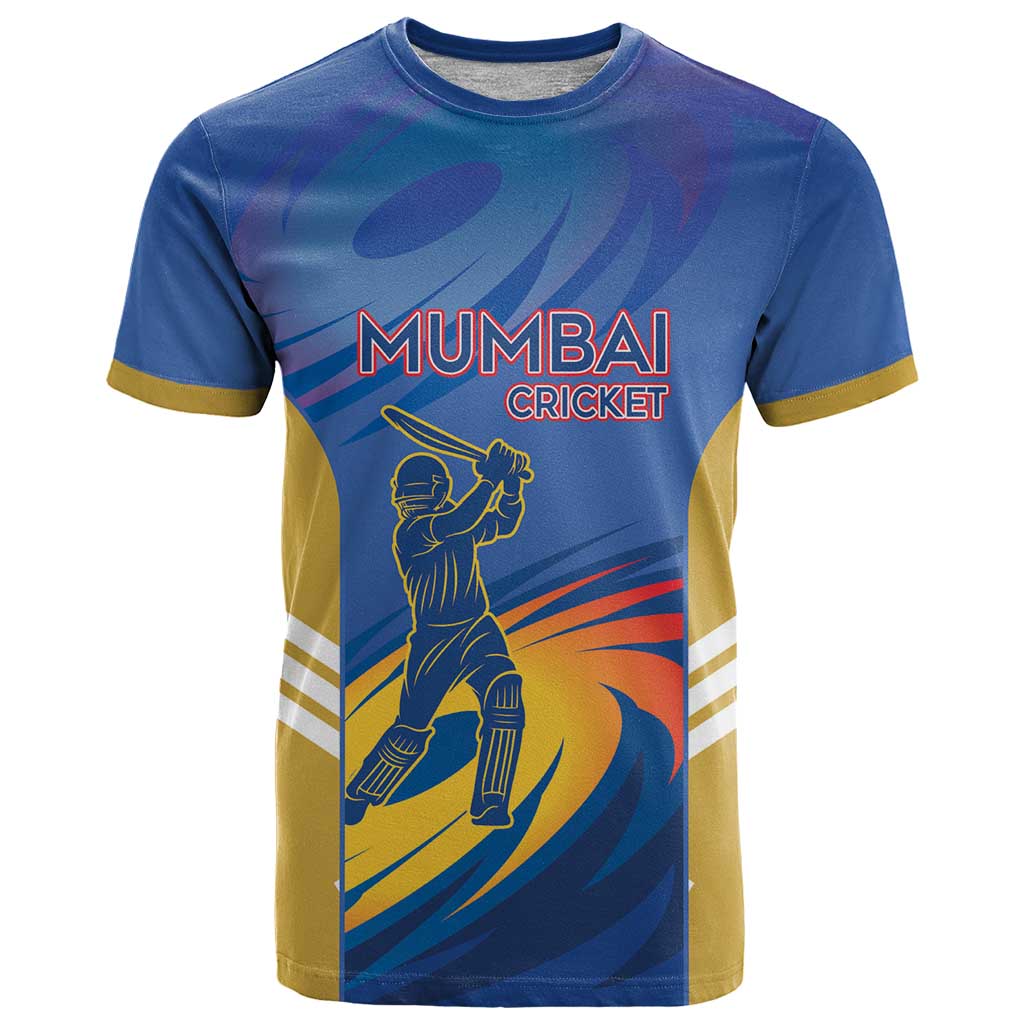Custom Mumbai India Cricket T Shirt Go Champions