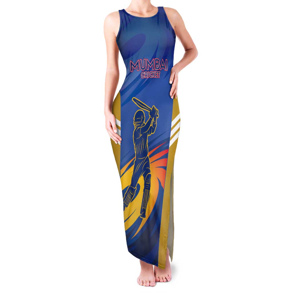 Custom Mumbai India Cricket Tank Maxi Dress Go Champions