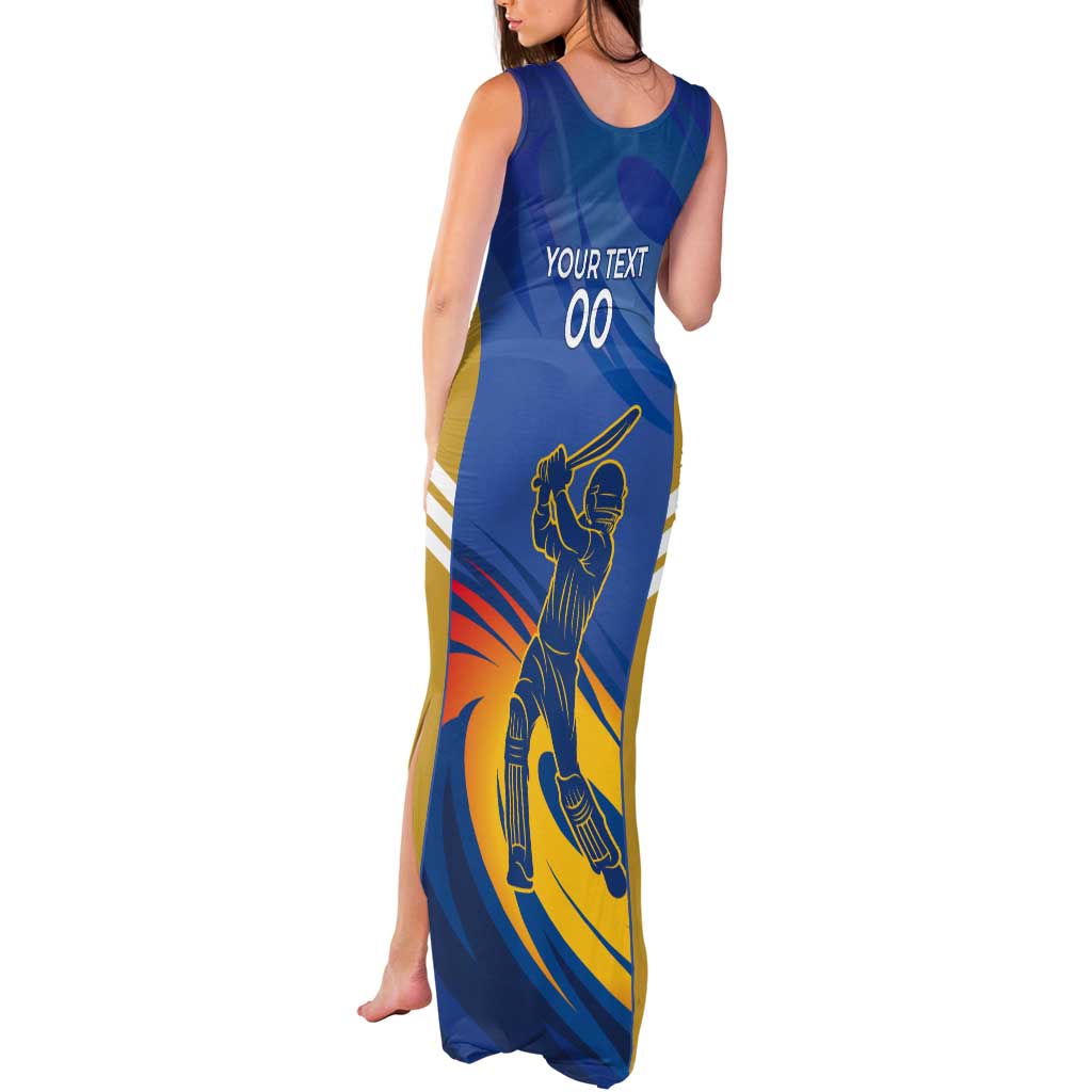 Custom Mumbai India Cricket Tank Maxi Dress Go Champions