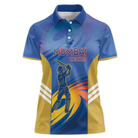 Custom Mumbai India Cricket Women Polo Shirt Go Champions