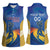 Custom Mumbai India Cricket Women Sleeveless Polo Shirt Go Champions