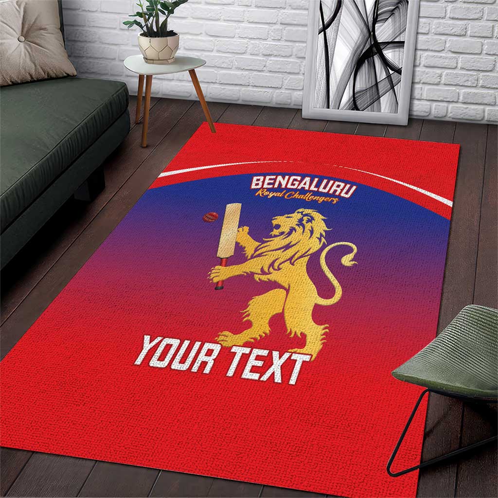 Custom Bengaluru India Cricket Area Rug Go Champions