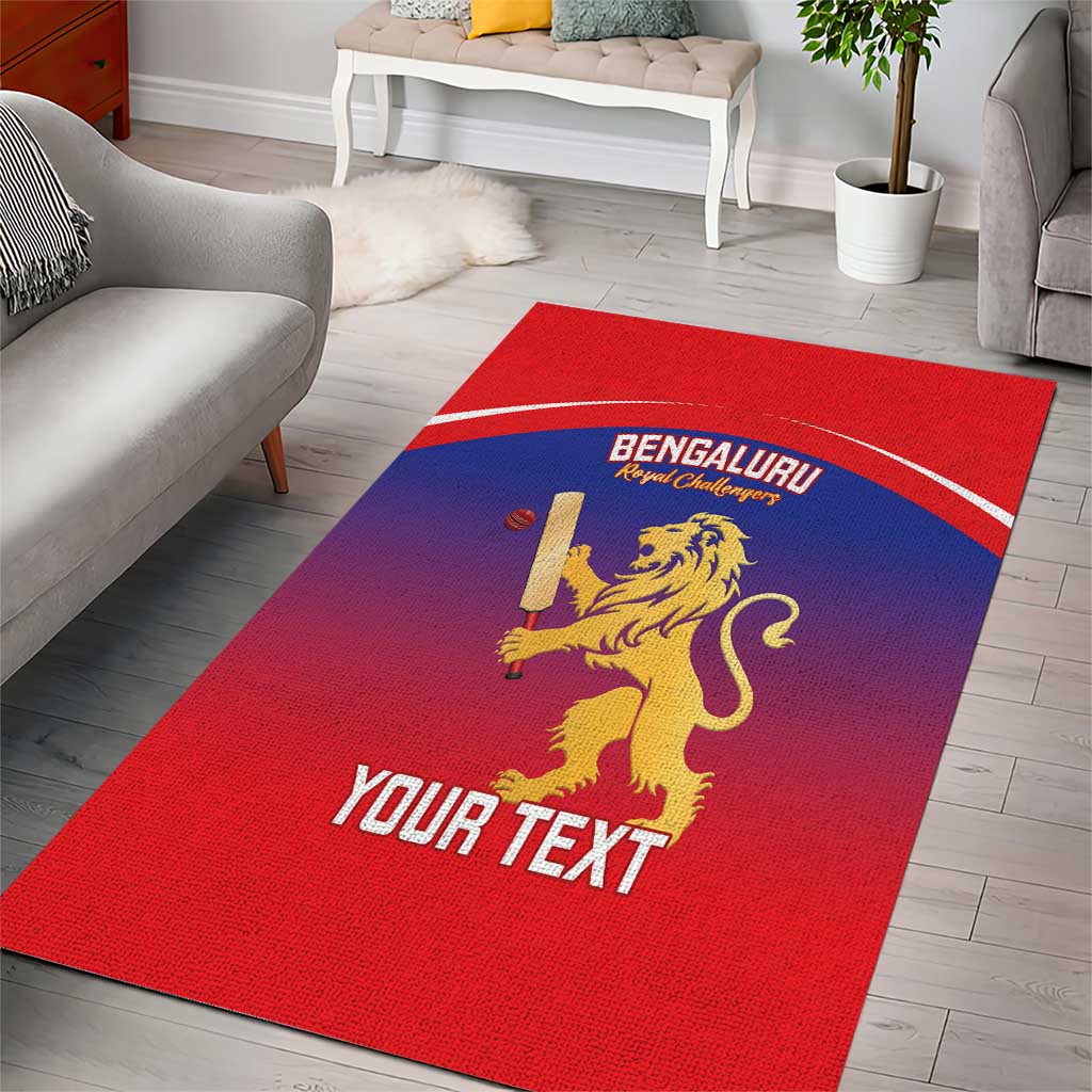 Custom Bengaluru India Cricket Area Rug Go Champions