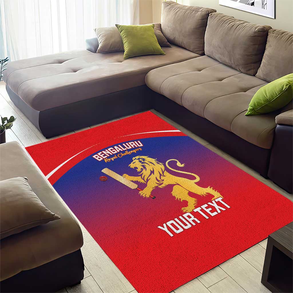 Custom Bengaluru India Cricket Area Rug Go Champions