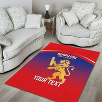 Custom Bengaluru India Cricket Area Rug Go Champions