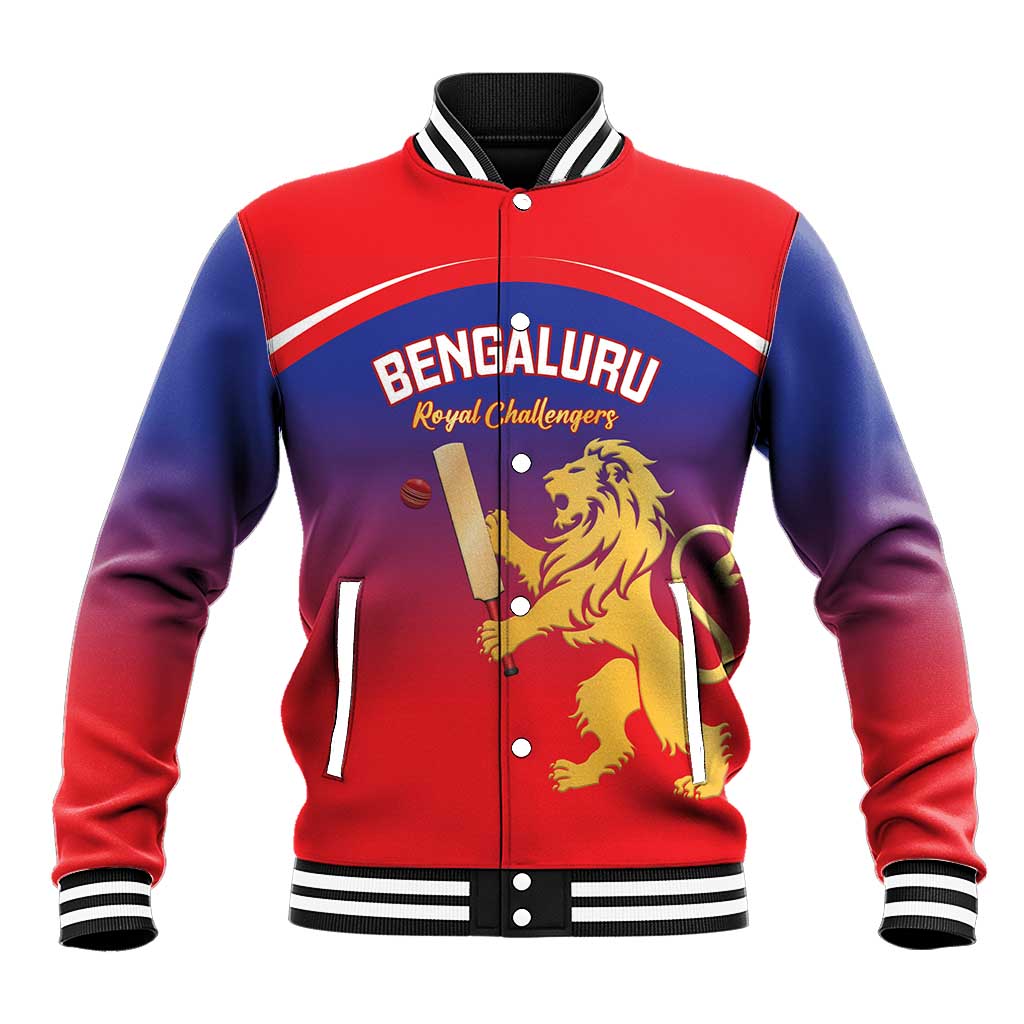Custom Bengaluru India Cricket Baseball Jacket Go Champions